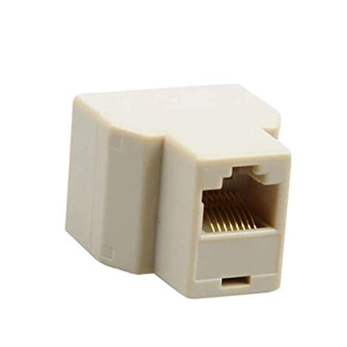 VizGiz 4 Pack RJ45 Splitter Connector Adapter 1 to 2 Female Port Plug 3 Way CAT 5 6 LAN Ethernet 1x2 Coupler Double Socket Network Inline Cat5 Cat5e Cat6 Cables Hub for PC Laptop Security Camera