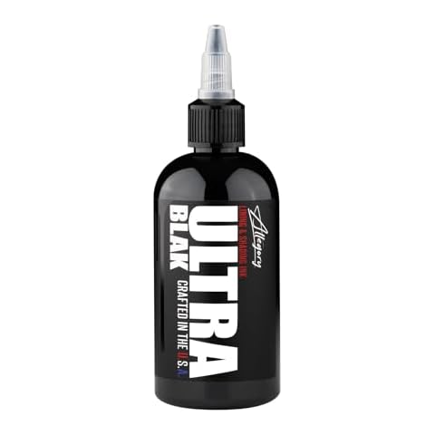 Allegory Tattoo Ink – Ultra Blak, Premium Black Tattoo Ink, Perfect for Lining and Shading, Smooth, Consistent Pigment, Vegan Friendly Tattoo Color, Organic Ink, Crafted in The USA (2 oz) Cover