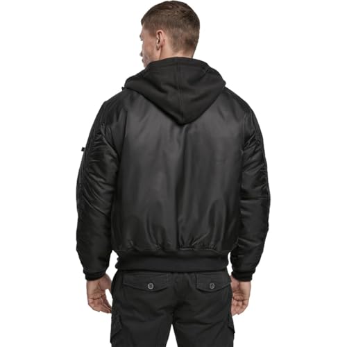 Image of Brandit Men's MA1 Sweat Hooded Jacket Olive /Gray