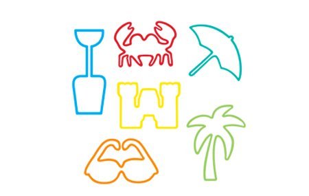 Crazy Bandz Shaped Rubber Bands Bracelets 24Pack Beach