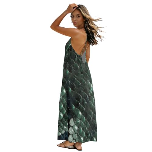 Robe caraco fluide à dos bas GuoChe pour femme en tissu léger