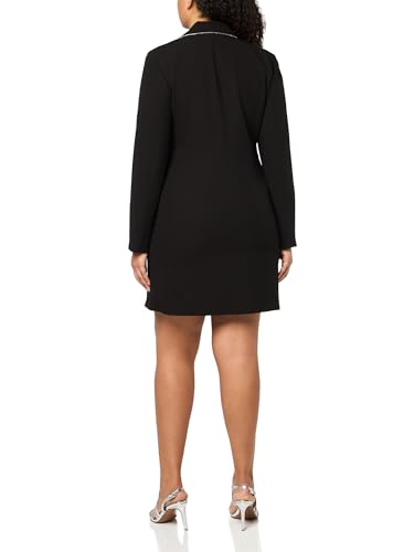 KARL LAGERFELD Women's Embellished Trim Long Sleeve Split Cuff Blazer Dress2
