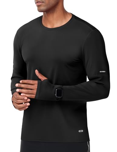 MIER Long Sleeve T Shirts for Men Quick Dry UPF 50+ UV Sun Protection Tee Shirt for Athletic Running Workout Gym Fishing