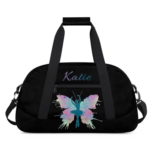 Dance Duffle-Bag for Teens Girls,Custom Ballet-Bag for Dancer,Carry-on Lightweight for Travel-Duffle,Overnight,Workout Ballet Dancer Green