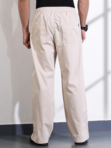 Image of Thomas Scott Men's | Solid | Light Weight | Breathable Fabric | 6 Pockets | Mid Rise | Loose Fit | 100% Cotton | Elasticated | Chino Trouser | Pants