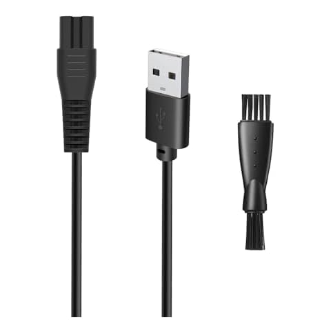 5V Charger Replacement Ufree Beard Trimmer Charger Cord, wotdmu USB Charger Cable Compatible with Ufree U-1176 Shaver with 1 Cleaning Brush, 3.3ft Power Cord Cover