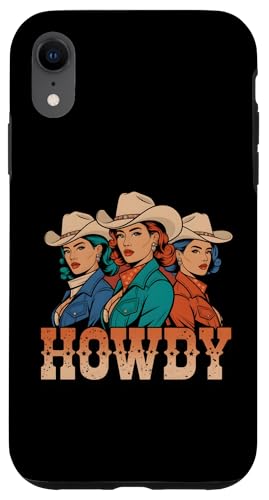 Howdy Southern Western Girl Country Vintage Farmer Women Coque pour iPhone XR
