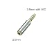 Produktbild Anices Audio AUX 3,5 mm zu 2,5 mm Stecker auf Buchse mit Mikrofon Stereo-Kopfhörer Jack Adapter