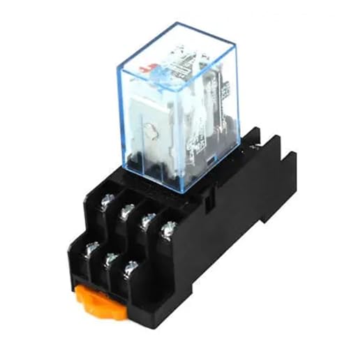 Relé de potencia 4PDT electromagnético DC12V con zócalo para reparar cuadros