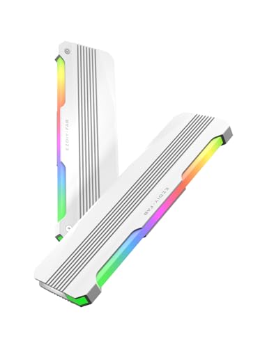 EZDIY-FAB RH01 �������q�[�g�V���N DDR5 DDR4 �Ή� ARGB 5V 3�s�� RAM ��p �A���~�j�E���� ���M�E�����ی� �g���\�ȃ��W�����[�݌v RH02�Ή� �Q�[�~���OPC 2�{1�Z�b�g - �z���C�g