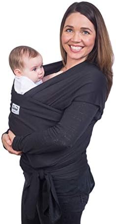 Black Baby Carrier Sling - Small to Plus Size Stretchy Baby Wrap - Nursing Cover…