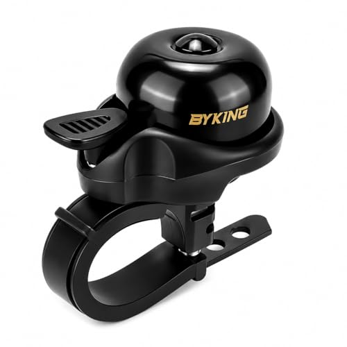 BYKING Bike Bells for Adults and Kids Universal Fit 19.0-31.8mm Handlebars for Road Mountain Bikes Scooter BMX 100dB Loud Crisp Bicycle Bell