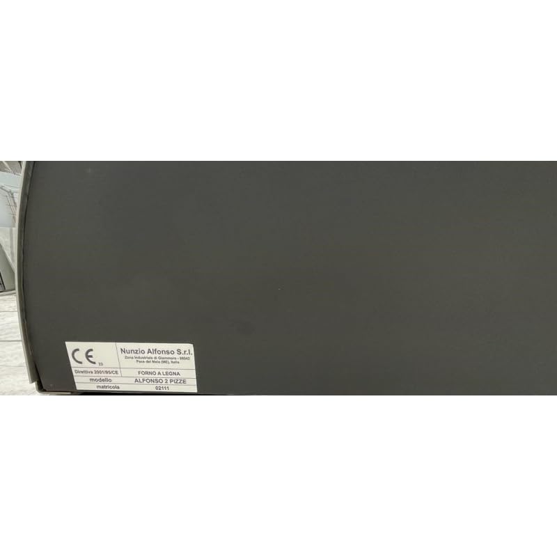 Forno Pizza a Legna Da Esterno - Cottura Diretta In Acciaio Inox e Mattoni Refrattari Biscotto 3 cm, Alfonso 2 Pizze Full Optional Inox, con Pirometro 500 Gradi e Porta Fuoco - Forno Pizza Da Giardino
