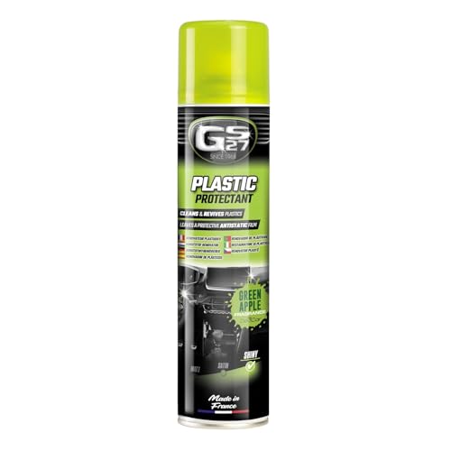 GS27 - Rinnovatore di plastica per auto - Finitura lucida - Profumo di mela verde - Spray da 400 ml