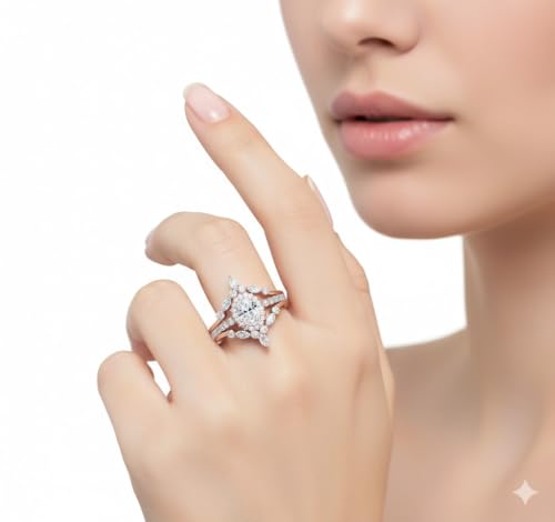Image of 55Carat Choose Your Gemstone Oval Halo Antique Engagement Ring Rose Gold Plated Oval Shape Vintage Engagement Rings Everyday Jewelry Wedding Jewelry Handmade Gifts for Wife US Size 4 to 12
