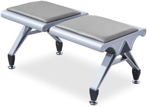 Airport Reception Bench Chair, PU Cushion Waiting Room Seating, Office Guest Chair for Lobby, Hospital, Bank, Salon, Barber Shop, Conference Room Furniture