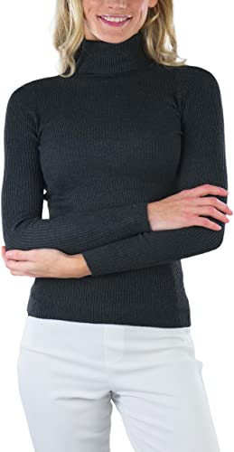 Image of ToBeInStyle Women's Classic Knit Fold Over Turtleneck Pullover
