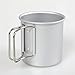 Gobelet de camping en alliage d'aluminium de 300 ml avec poignées pliables, tasse à thé à eau de camping, vaisselle légère pour l'intérieur et l'extérieur Argenté