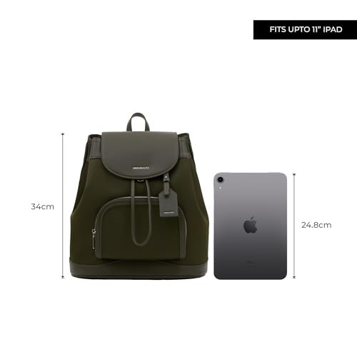Image of Miraggio Wanderlust Backpack for Women | Laptop Bag for Women Office Use | Stylish Women Backpack | Adjustable Shoulder Straps | Ideal for Work, College & Travel