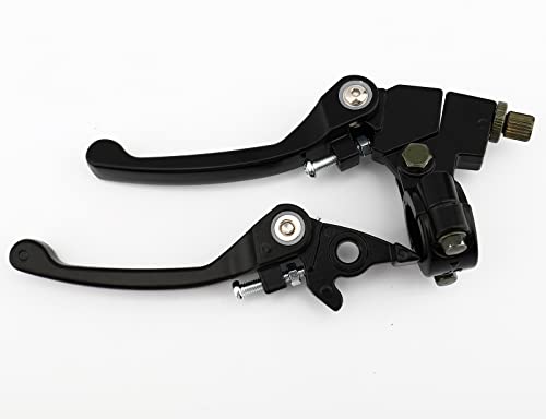 Fjcswj Black Folding Aluminum Clutch Brake Lever Compatible For Universal Motorcycle 22Mm (7/8 Inch) Handlebar,Compatible With 125Cc 140Cc 110Cc Dirt Bike Motorcycle thumb #3