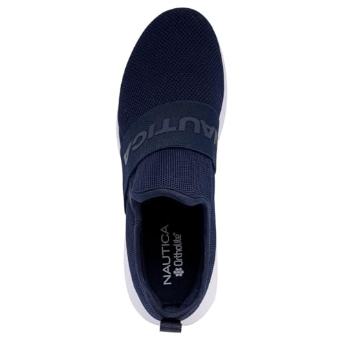 Image of Nautica Men's Slip-On Sneakers - Casual Fashion Shoes for Walking, in Medium & Wide Widths