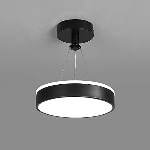 NAMFHZW Lámpara colgante dorada redonda con pantalla acrílica y LED regulable de altura ajustable
