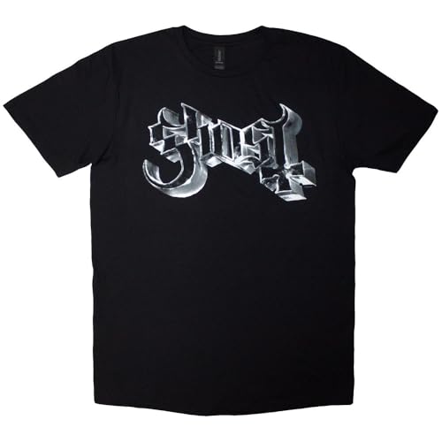 Rock Off officially licensed products Ghost Chrome Band Logo T Shirt Size M