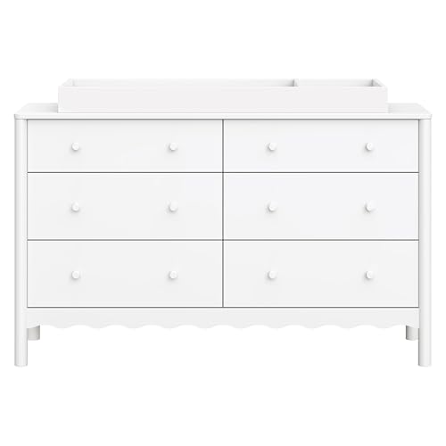Image of Babyletto Swell 6-Drawer Assembled Baby Dresser, White | GREENGUARD Gold Certified, 6 Spacious Drawers, Dresser for Bedroom, Living Room & Hallway - Wooden Double Chest of Drawers