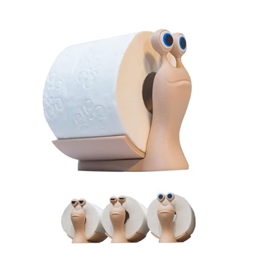 Auriselle Funny Snail Toilettenpapierhalter 3D gedruckt Stehend, Loo Roll Lagerung und Tissue Organizer Set mit Neuheit Badezimmer Dekor für Haus, Toilette, frei stehend Geschenkidee