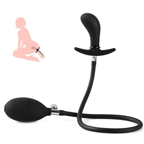 GKLWEJ Analplug Aufblasbar, Neue Dildo Aufblasbar mit Pumpe,Flüssiges Silikon Aufblasbarer Plug, Inflatable Plug, Anal Expander für Anfänger, Anal Plug Aufblasba für Männer, Frauen