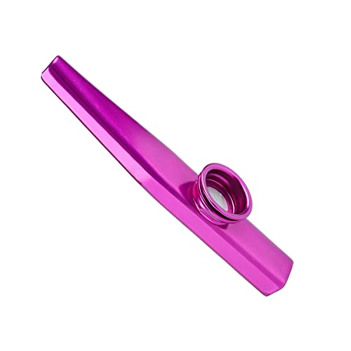 Metal Kazoo, Wear Fine Workmanship Lightweight Guitar Partner Easy Playing Aluminum Portable Kazoo for Replacement (Purple)