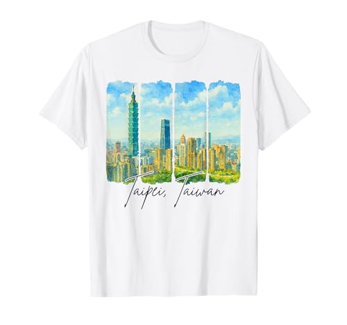 Taipei Taiwan Travel Brushstroke Meet Me In Taipei Souvenir T-Shirt
