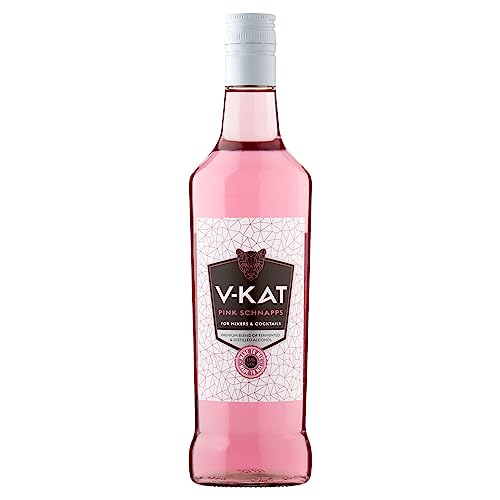 V-Kat Pink Schnapps, Mixed Berry Dry Schnapps, Fruity Pink Drink for Mixing & Cocktail Making, Artisan Liquor 15% Alcohol Drink, Classic V Drink Cocktail Ingredient & Spritzer for Home Bar, 70cl