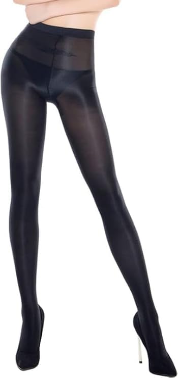 Anti Scratch & Tear Resistant Super Sexy Shiny Black Stockings for Women/Girls | Shiny Oil Sheer Pantyhose High Waist Ultra Shimmery Tights | Wear with Dresses Comfortable Fits(28-32 inch)-picture-40