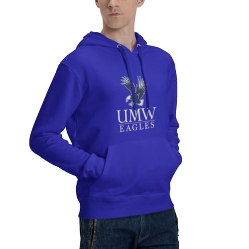 University Of Mary Washington Logo Hoodie Long Sleeve Pullover Casual Sweatshirt Hooded Noveltyblue4