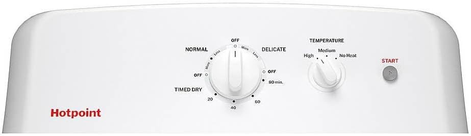 Hotpoint HTX26EASWWW 6.2 Cu. Ft. White Electric Dryer with Auto Dry