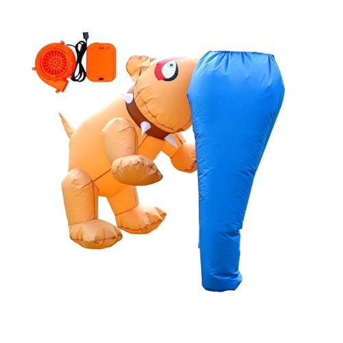 Costume gonflable de chien mordant hilarant pour adulte déguisement d'Halloween