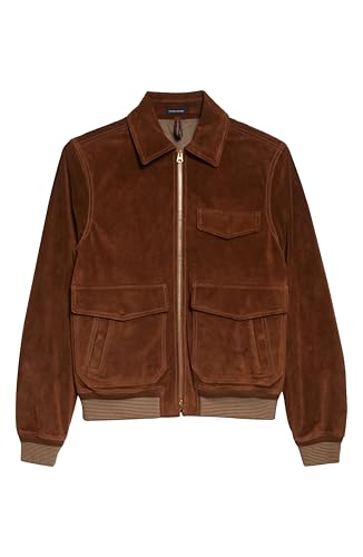 Suede A-2 Bomber Jacket The Jackal 2024 The Day Of Eddie Brown Redmayne Leather Jacket