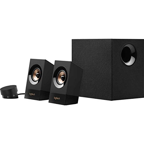 Logitech Z533 Système de Haut-Parleurs 2.1 avec Subwoofer, Son Puissant, 120W en Puissance, Basses Puissantes, Entrée Audio 3,5 mm/RCA, Prise UK, PC/PS4/Xbox/TV/Smartphone/Tablette/Lecteur