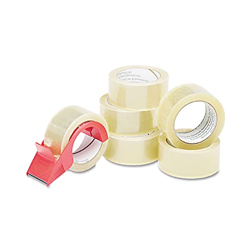 AbilityOne - Commercial Grade Package Sealing Tape with Handheld Tape Dispenser 7510-01-579-6873: SE, 6 Item(s)
