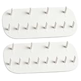 TOBBOMEY 2 piezas Organizador Adhesivo de Pared para Joyería Ganchos Colgador Blanco para Collares Pulseras y Pendientes Práctico Soporte para Exhibición y Almacenamiento Hogar y Tienda