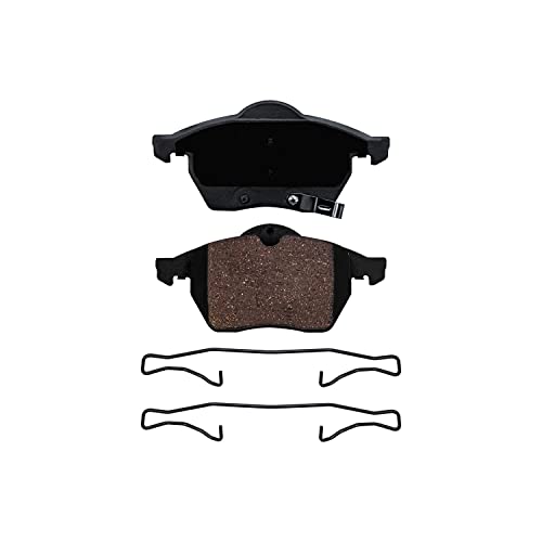 Image of Detroit Axle - Front Ceramic Brake Pads w /Hardware Kit Replacement for Saab 9-3 9-5 - 2pc Set
