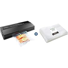 GERYON Vacuum Sealer Machine Black and 120Counts Vacuum Sealer Bags