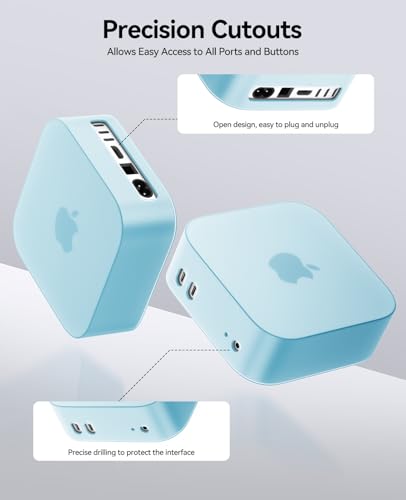 Image of ORICO Silicone Case for Apple Mac mini M4, Protective Cover, All-Round Protection Sleeve, Anti-Slip & Shockproof, Soft Matte Finish Shell, Lightweight, Durable & Heat-Resistant, Blue, TP24-2