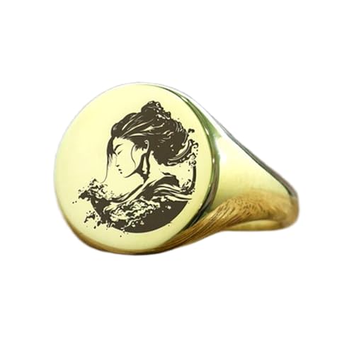 Bague japonaise ronde en argent, la chevalière vintage pour vos looks quotidiens