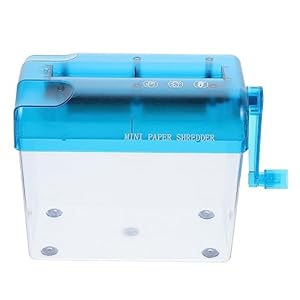 STOBOK Papierversnipperaar Snijder Voor Papierstroken Klein Document Versnipperaar Desktop Handvernietiger Shredder Papiervernietigers Handbediend Kantoor Buikspieren Huishoudproducten
