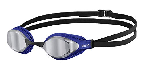 Arena Air-Speed Anti-Fog Swim Goggles for Men and Women, Silver/Blue, Mirror Lens