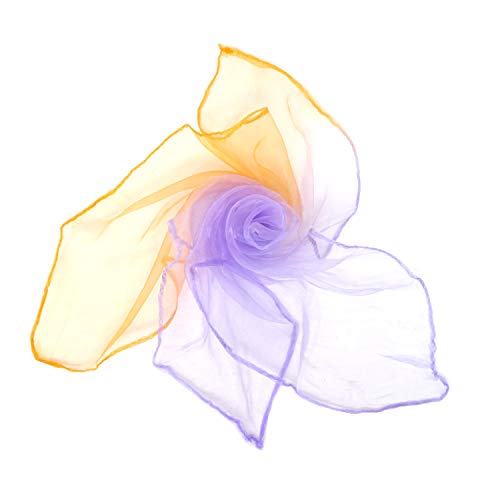 Honbay 12PCS Gradient Color Square Scarves Juggling Scarves Silk Dance Scarves Performance Props,24 x 24 Inch4