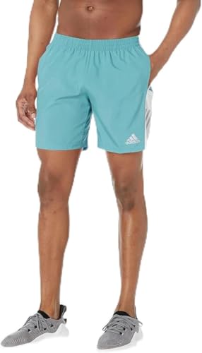 adidas Men's Own The Run Shorts, Easy Green/Reflective Silver, Large 7