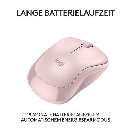 Logitech M240 Silent Bluetooth Maus, Kabellos, Kompakt, Mobil, Smooth Tracking, 18-Monate-Batterie, für Windows, macOS, ChromeOS, kompatibel mit PC, Mac, Laptop, Tablets - Rosa 4
